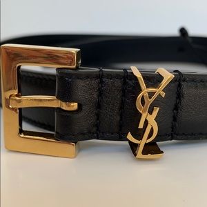NWT SAINT LAURENT SKINNY LEATHER BELT